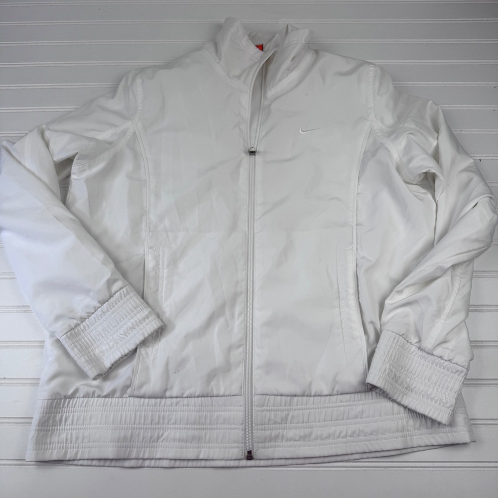 Nike The Athletic Dept XL 16-18 Youth White Full Zip Jacket